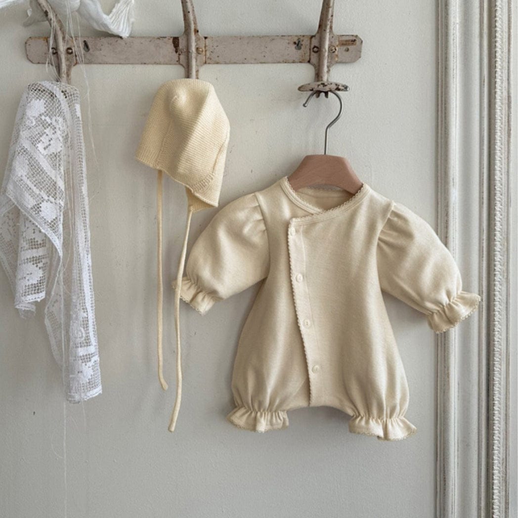 長袖ロンパース 長袖パフスリーブロンパース【mh0009661】