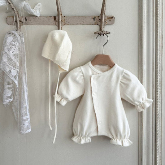 長袖ロンパース 長袖パフスリーブロンパース【mh0009661】