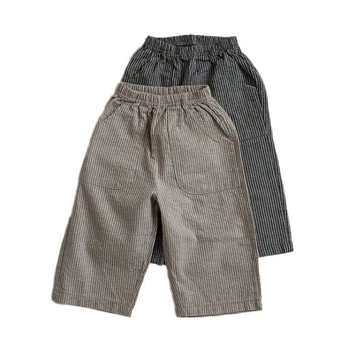 ロングパンツ・スウェットパンツ ストライプワイドルーズイージーパンツ【mh0009668】