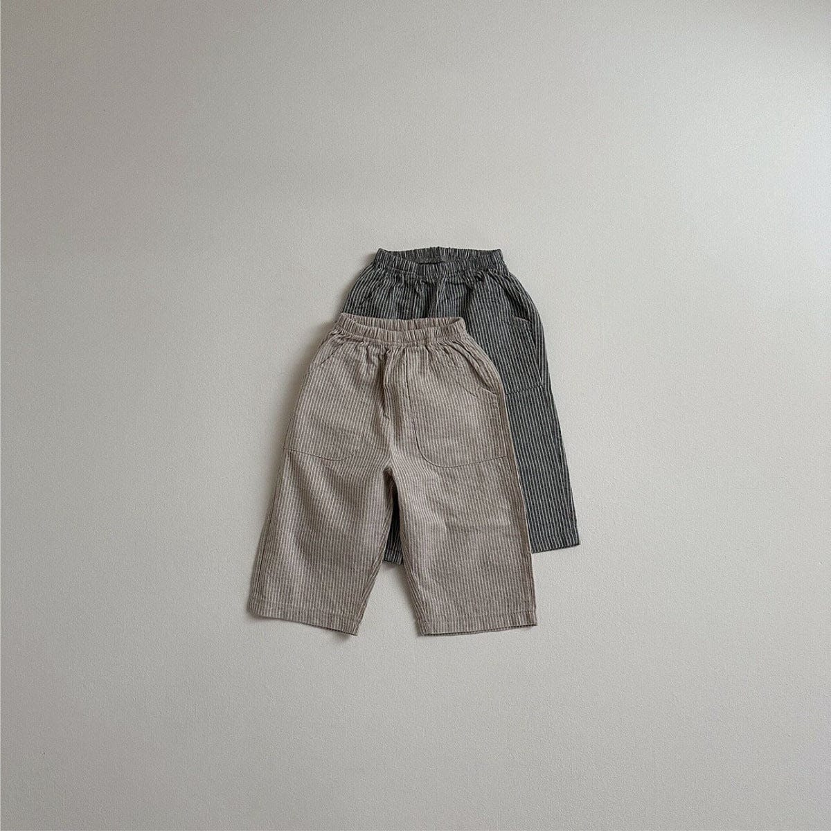 ロングパンツ・スウェットパンツ ストライプワイドルーズイージーパンツ【mh0009668】