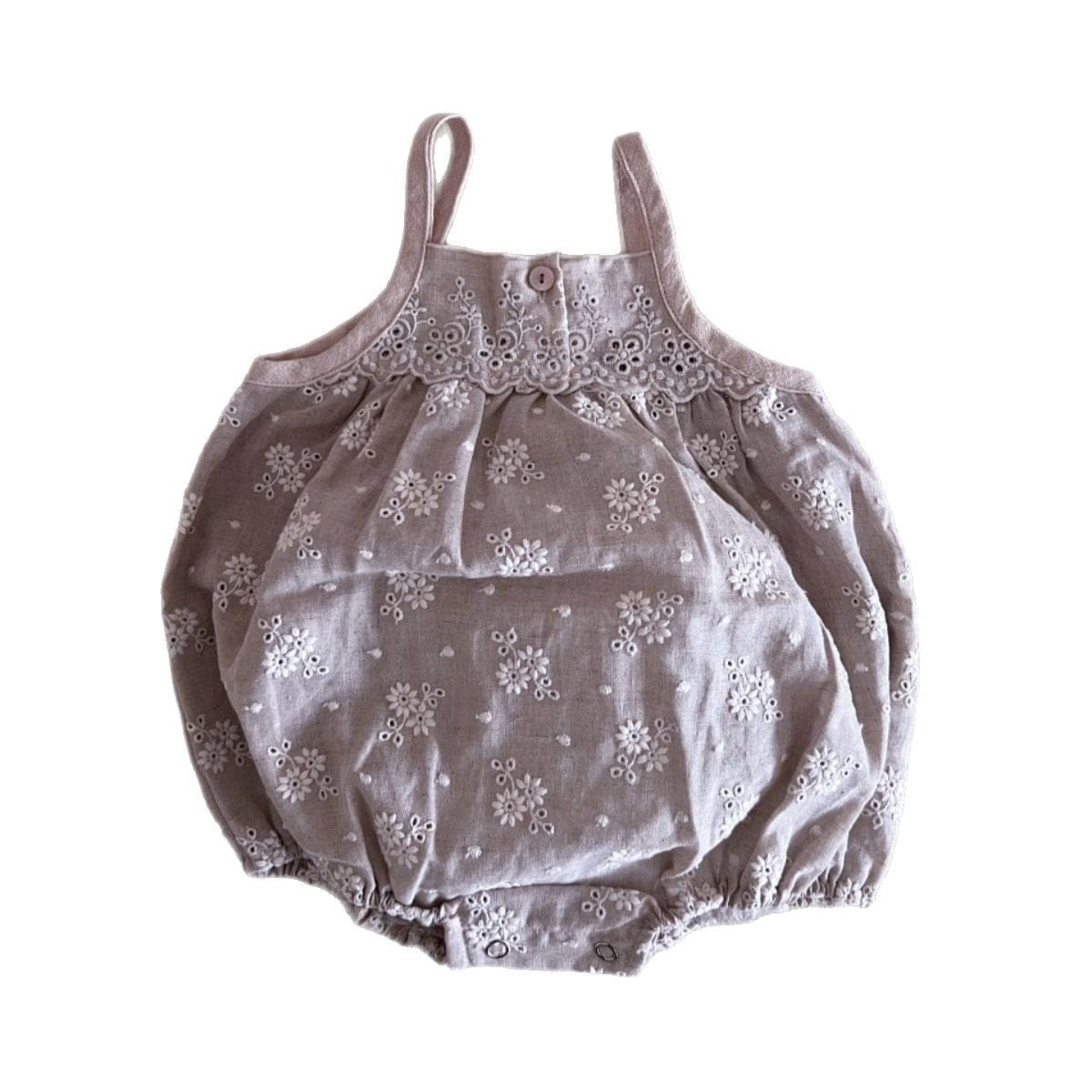 ノースリーブロンパース フラワー刺繍レースキャミソールロンパース【mh0009852】