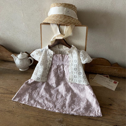 ノースリーブワンピース フラワー刺繍レースキャミソールワンピース【mh0009855】