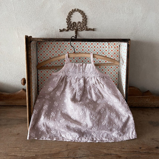 ノースリーブワンピース フラワー刺繍レースキャミソールワンピース【mh0009855】