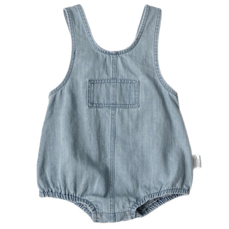ノースリーブジャンプスーツ デニムノースリーブロンパース/ジャンプスーツ【mh0009979】