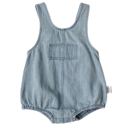 ノースリーブジャンプスーツ デニムノースリーブロンパース/ジャンプスーツ【mh0009979】