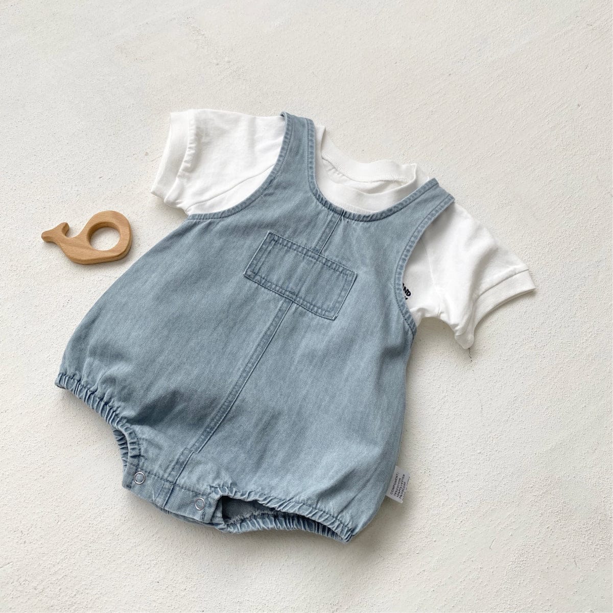 ノースリーブジャンプスーツ デニムノースリーブロンパース/ジャンプスーツ【mh0009979】