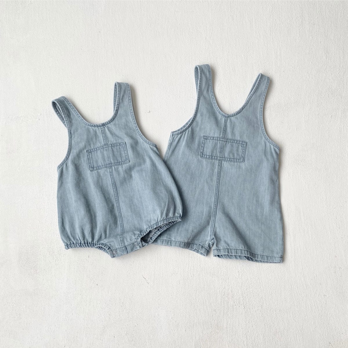ノースリーブジャンプスーツ デニムノースリーブロンパース/ジャンプスーツ【mh0009979】