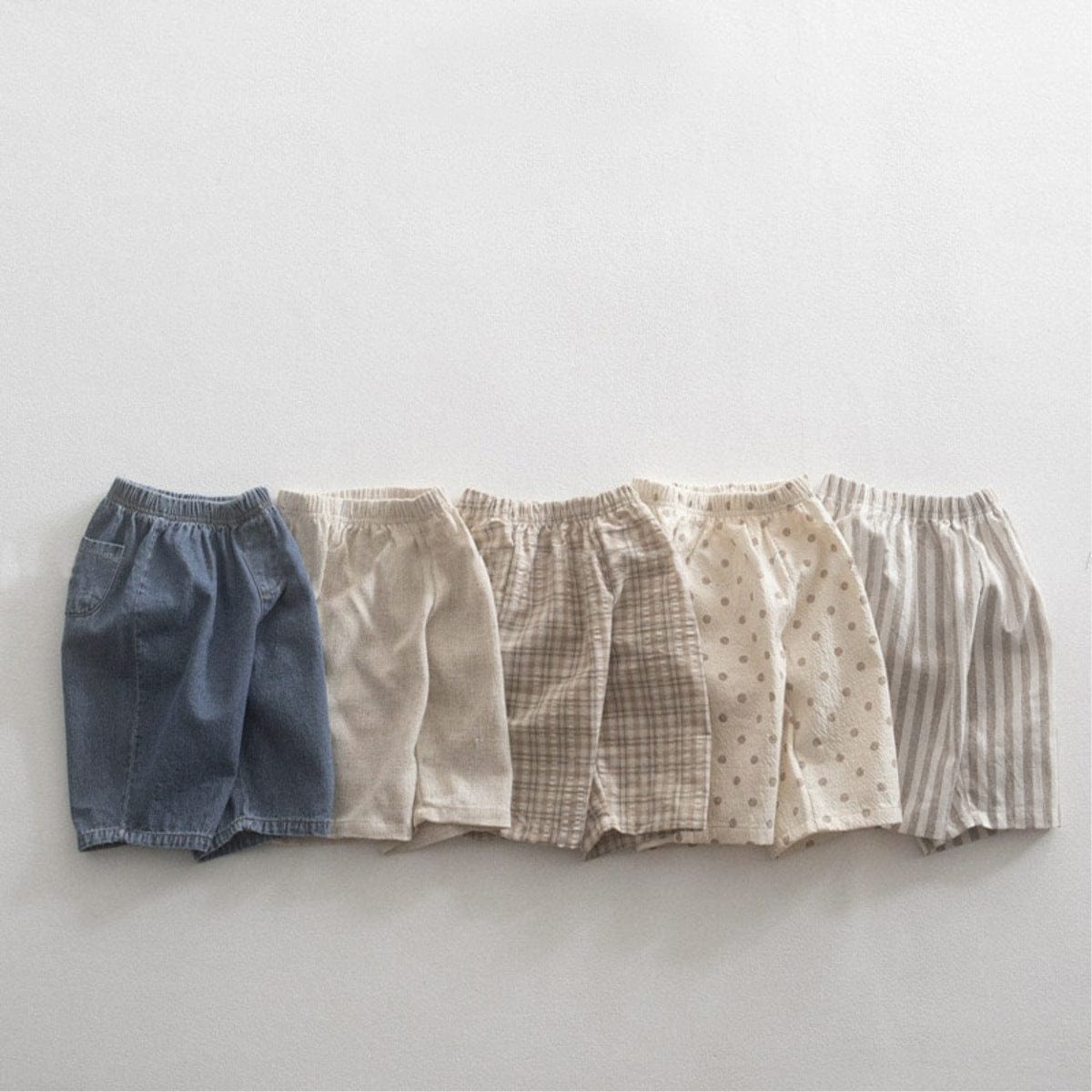 ロングパンツ・スウェットパンツ デニム/ストライプ/チェック/ドットサマーイージーパンツ【mh0009980】