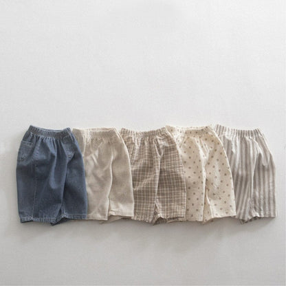 ロングパンツ・スウェットパンツ デニム/ストライプ/チェック/ドットサマーイージーパンツ【mh0009980】