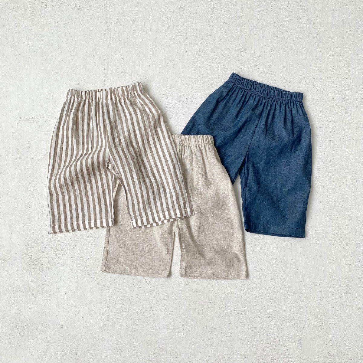 ロングパンツ・スウェットパンツ デニム/ストライプ/チェック/ドットサマーイージーパンツ【mh0009980】