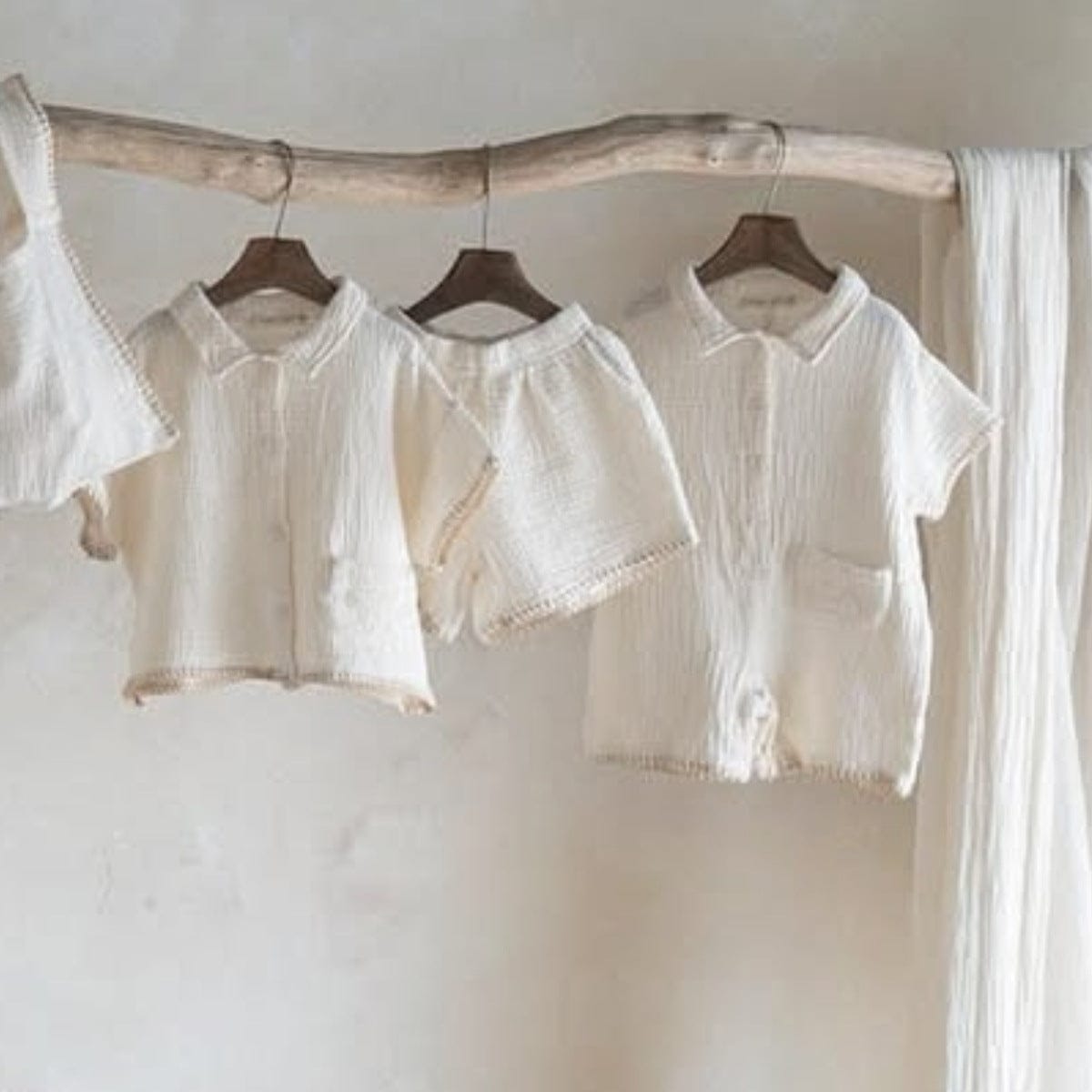 半袖ロンパース シンプルコットン半袖シャツショートジャンプスーツ【mh0009985】