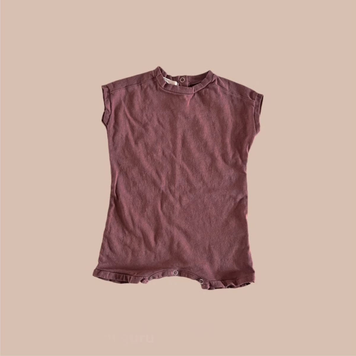 半袖ロンパース シンプルベーシックノースリーブロンパース【mh0009986】