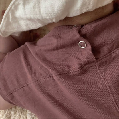 半袖ロンパース シンプルベーシックノースリーブロンパース【mh0009986】