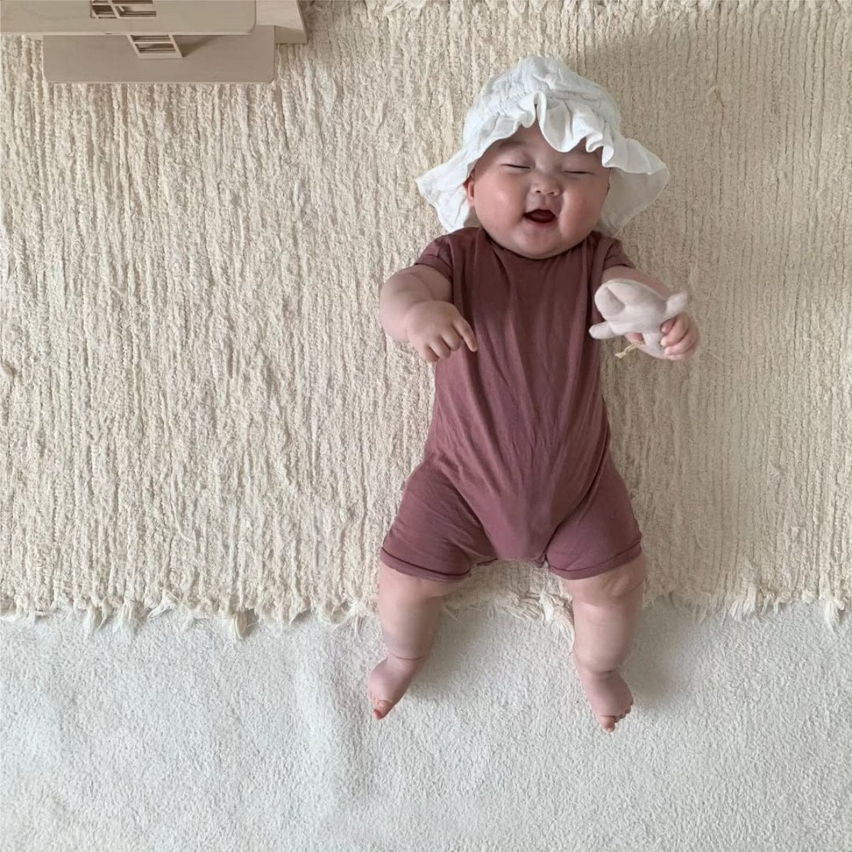 半袖ロンパース シンプルベーシックノースリーブロンパース【mh0009986】