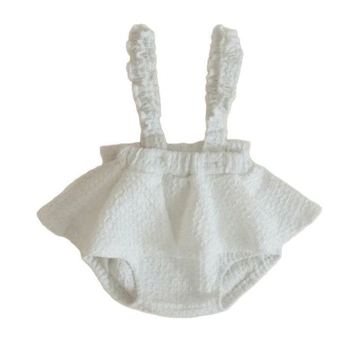 ブルマパンツ フリルショルダースカートサスペンダーブルマパンツ+ボンネット帽子セット【mh0009990】