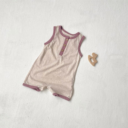 ノースリーブロンパース ヘンリーネックノースリーブジャンプスーツ【mh0009994】