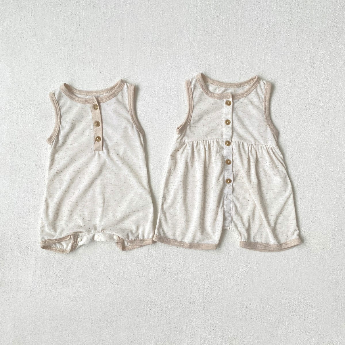 ノースリーブロンパース ヘンリーネックノースリーブジャンプスーツ【mh0009994】