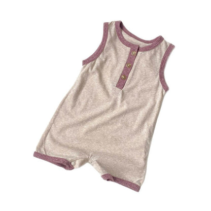 ノースリーブロンパース ヘンリーネックノースリーブジャンプスーツ【mh0009994】