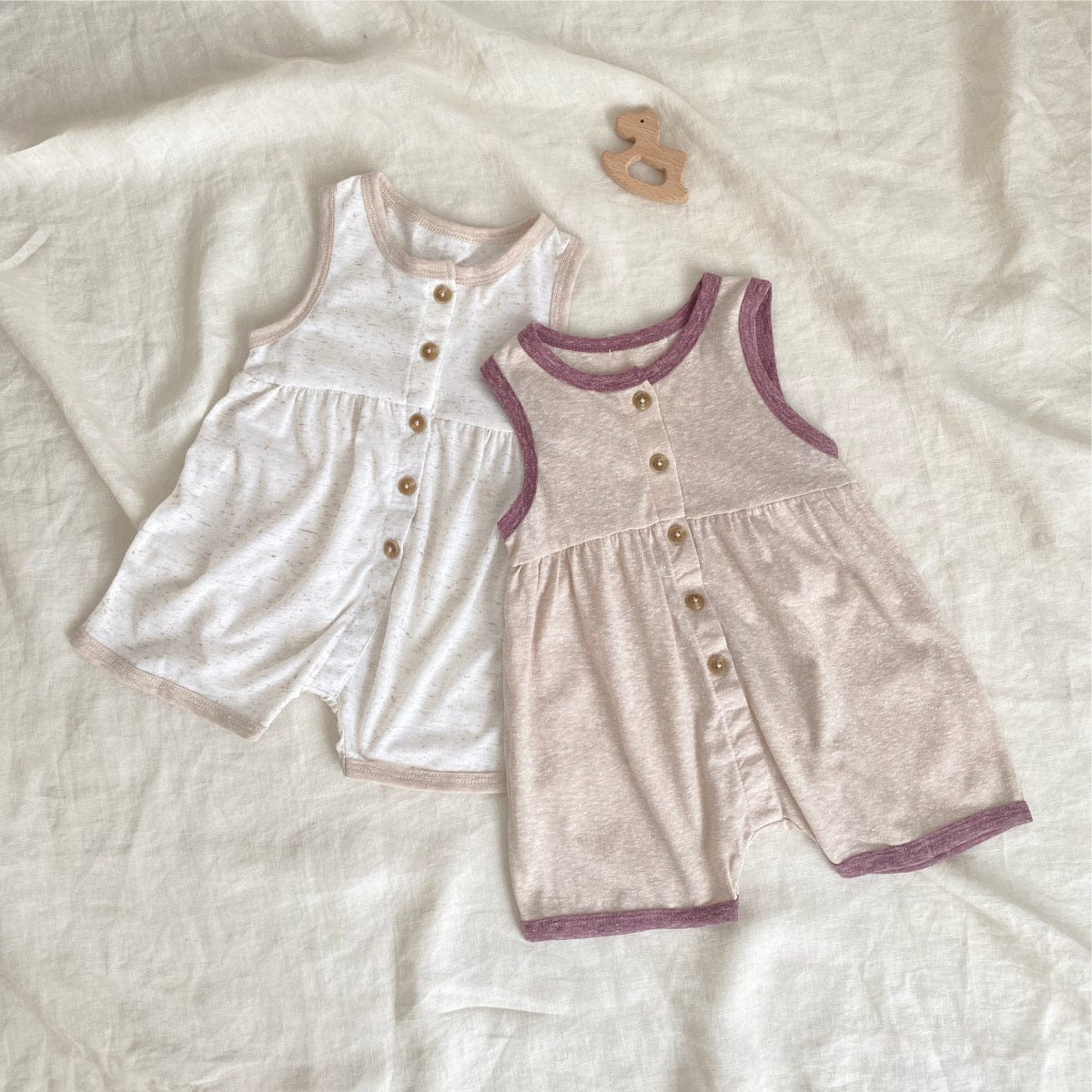 ノースリーブジャンプスーツ ノースリーブバイピングジャンプスーツ【mh0009995】