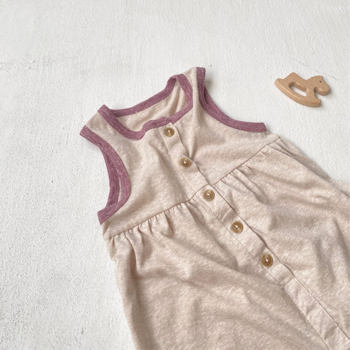 ノースリーブジャンプスーツ ノースリーブバイピングジャンプスーツ【mh0009995】