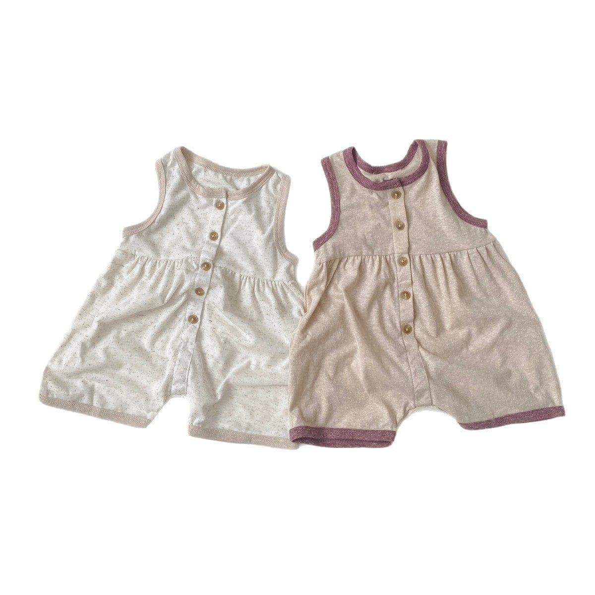 ノースリーブジャンプスーツ ノースリーブバイピングジャンプスーツ【mh0009995】