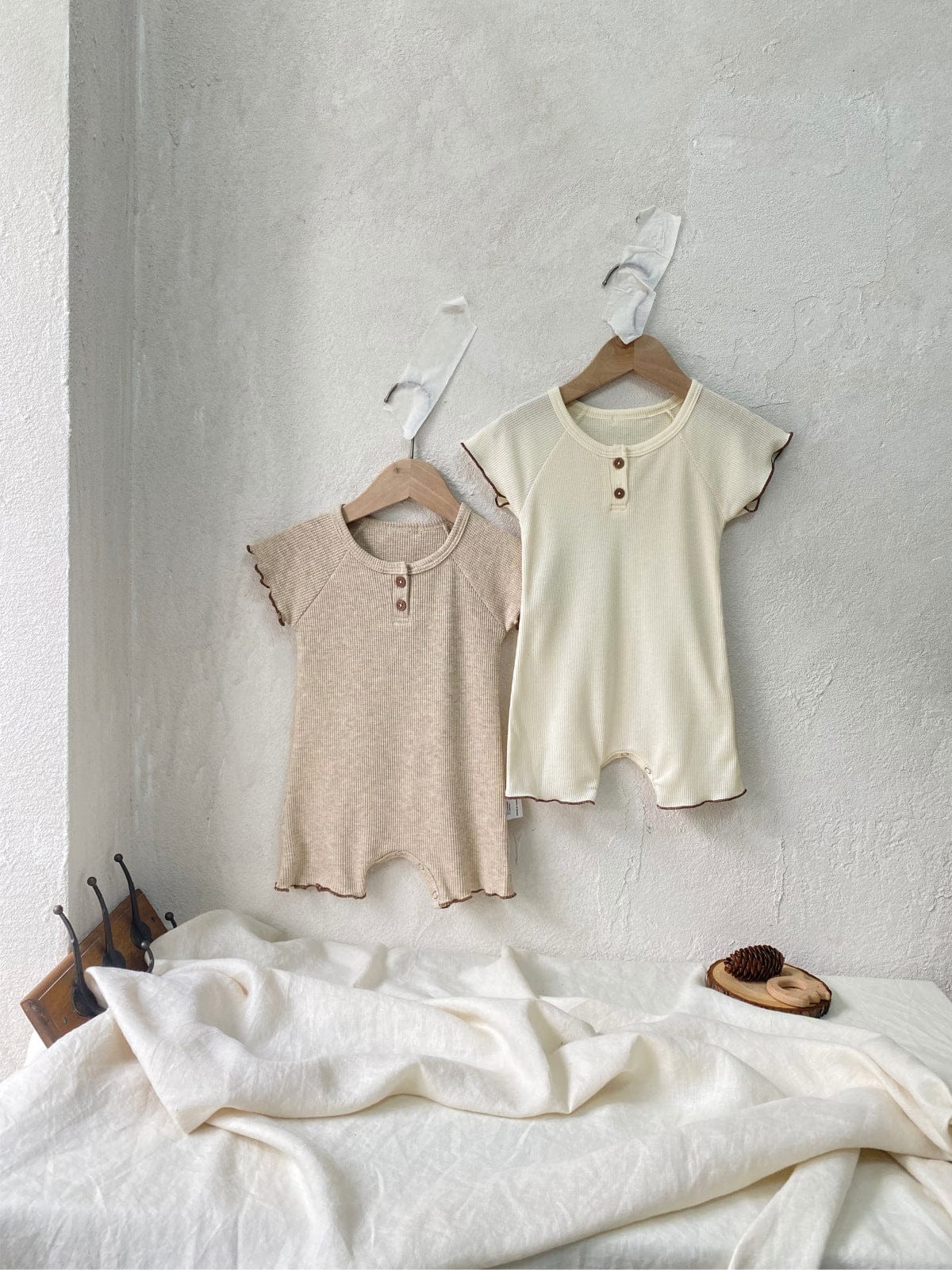 半袖ロンパース メロウフリル半袖ロンパース【mh0010001】