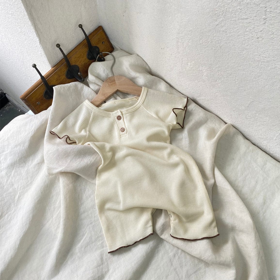 半袖ロンパース メロウフリル半袖ロンパース【mh0010001】