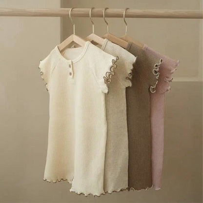 半袖ロンパース メロウフリル半袖ロンパース【mh0010001】