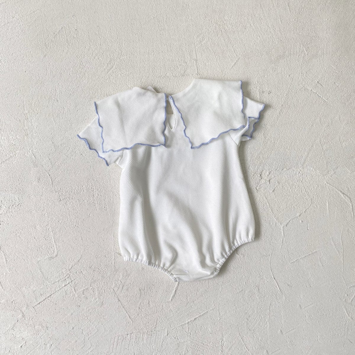 半袖ロンパース メロフリルショールカラー半袖ロンパース【mh0010005】