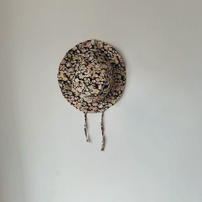 半袖ロンパース フラワープリントフリルスカートドッキング半袖ロンパース+チューリップハットセット【mh0010009】