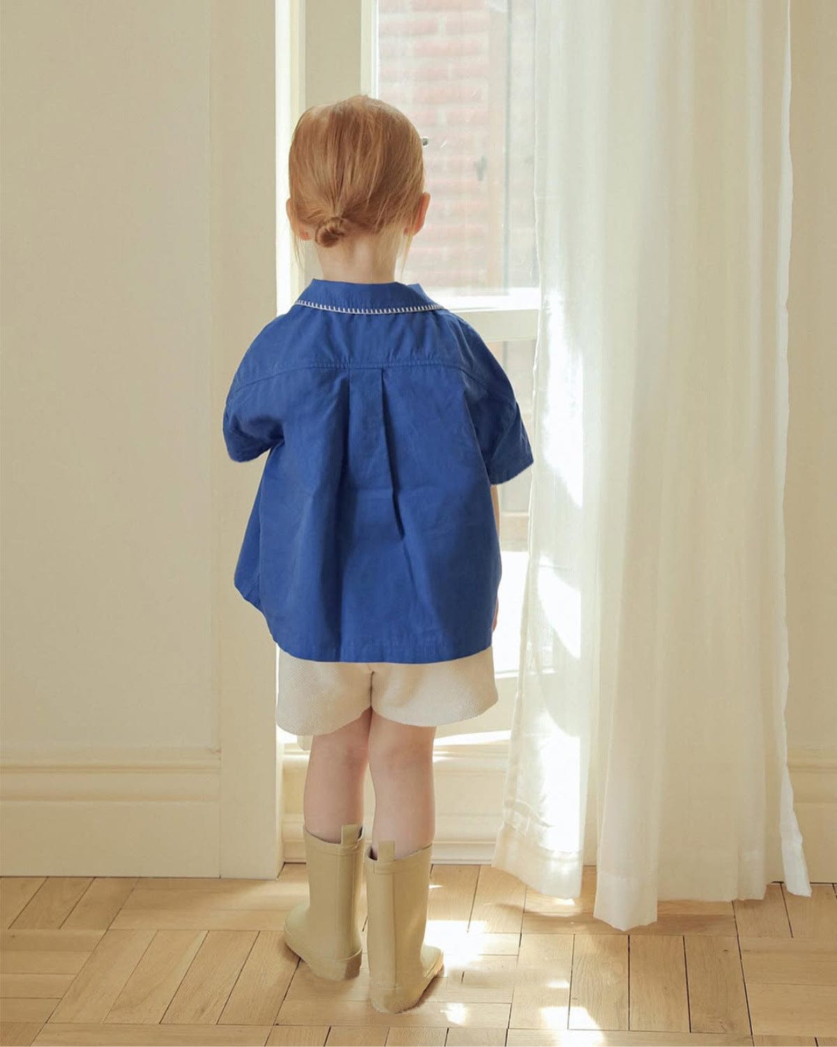 半袖シャツ・ブラウス フラワー刺繍ステッチ半袖シャツ【mh0010209】