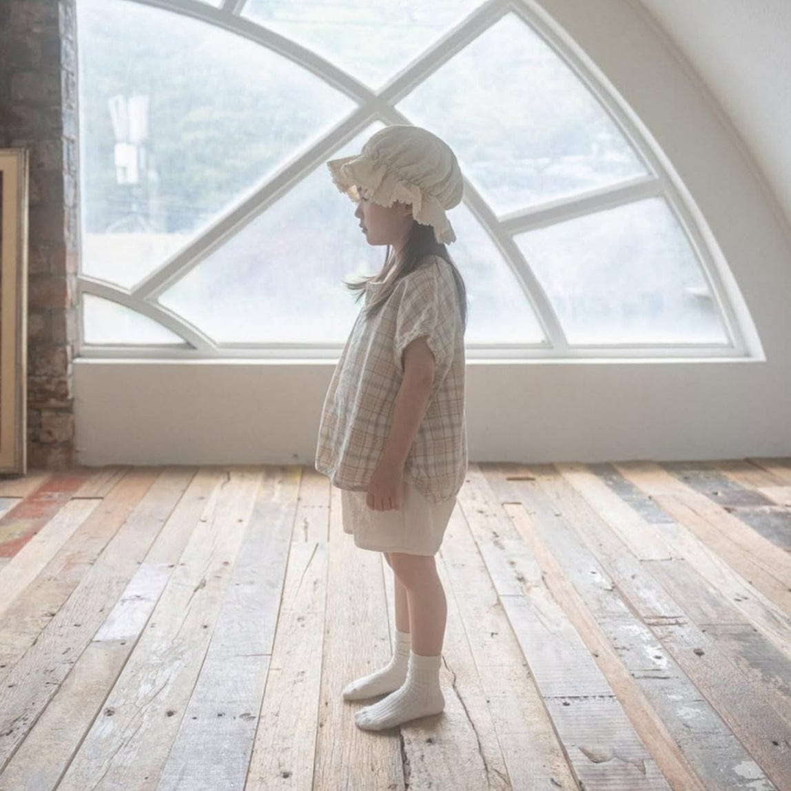 半袖シャツ・ブラウス レトロチェック半袖シャツブラウス【mh0010215】