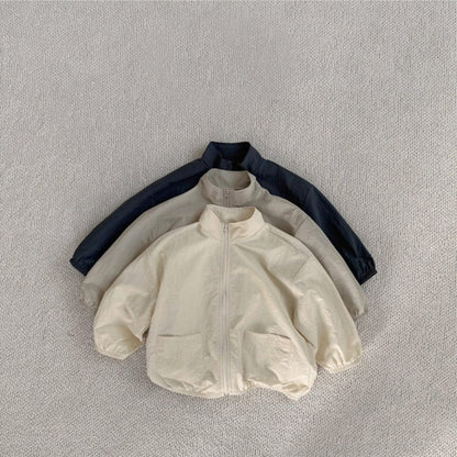 ショートコート・ジャケット・ジャンパー シンプルベーシックジップアップブルゾンジャケット【mh0010600】