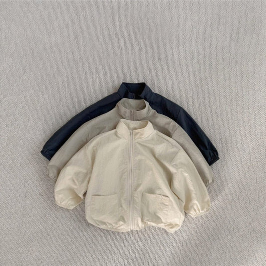 ショートコート・ジャケット・ジャンパー シンプルベーシックジップアップブルゾンジャケット【mh0010600】