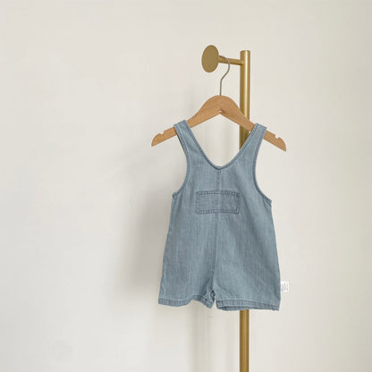 ノースリーブロンパース デニムノースリーブジャンプスーツ/ロンパース【mh0010605】