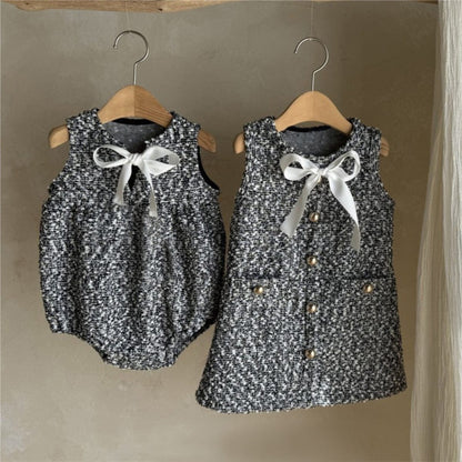 ノースリーブワンピース フロントリボンノースリーブワンピース【mh0010607】