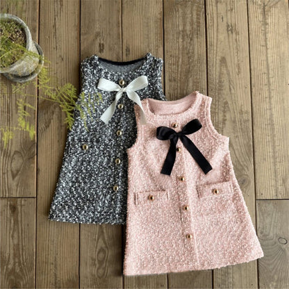 ノースリーブワンピース フロントリボンノースリーブワンピース【mh0010607】