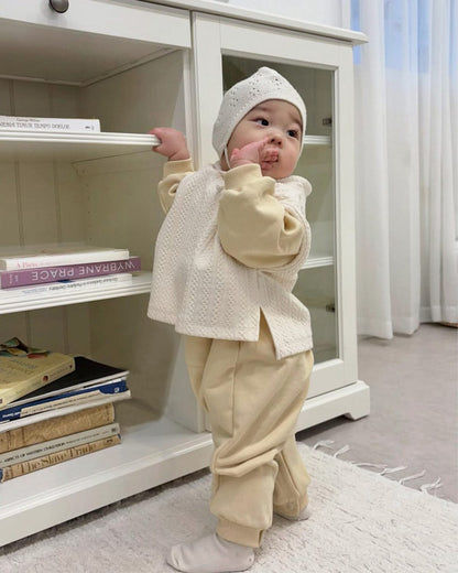 長袖ジャンプスーツ カンガルービッグポケット長袖ジャンプスーツロンパース【mh0010610】