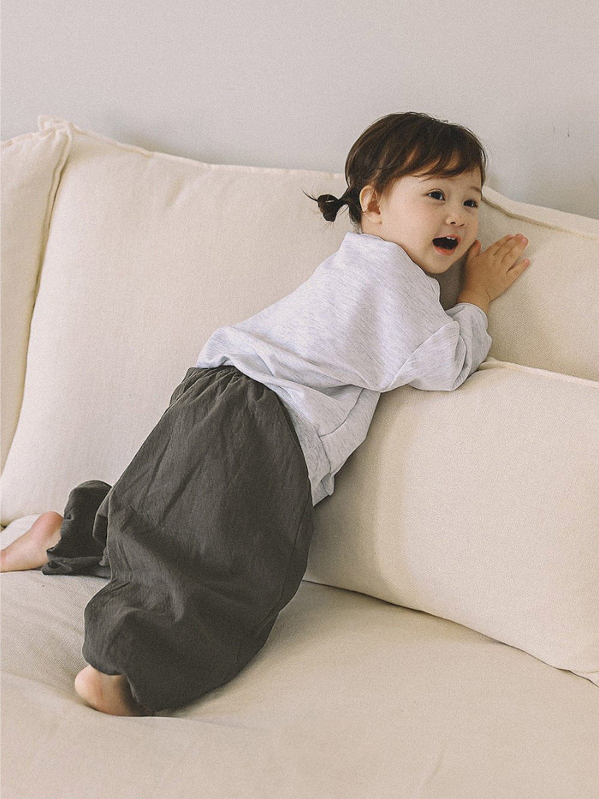 ロングパンツ・スウェットパンツ シンプルベーシックコットンハーレムパンツ【mh0010611】