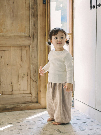 ロングパンツ・スウェットパンツ シンプルベーシックコットンハーレムパンツ【mh0010611】