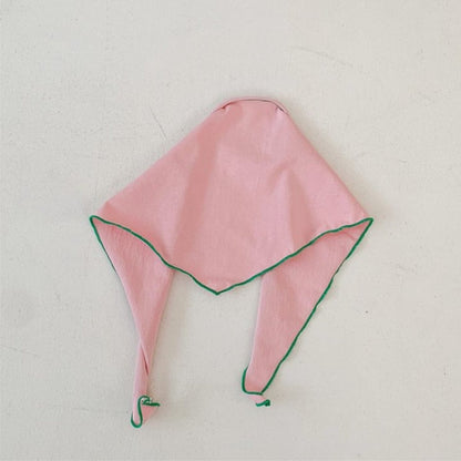 長袖ロンパース パステルカラーロンパース ショール付き バイカラー長袖コットンカバーオール【mh0010885】