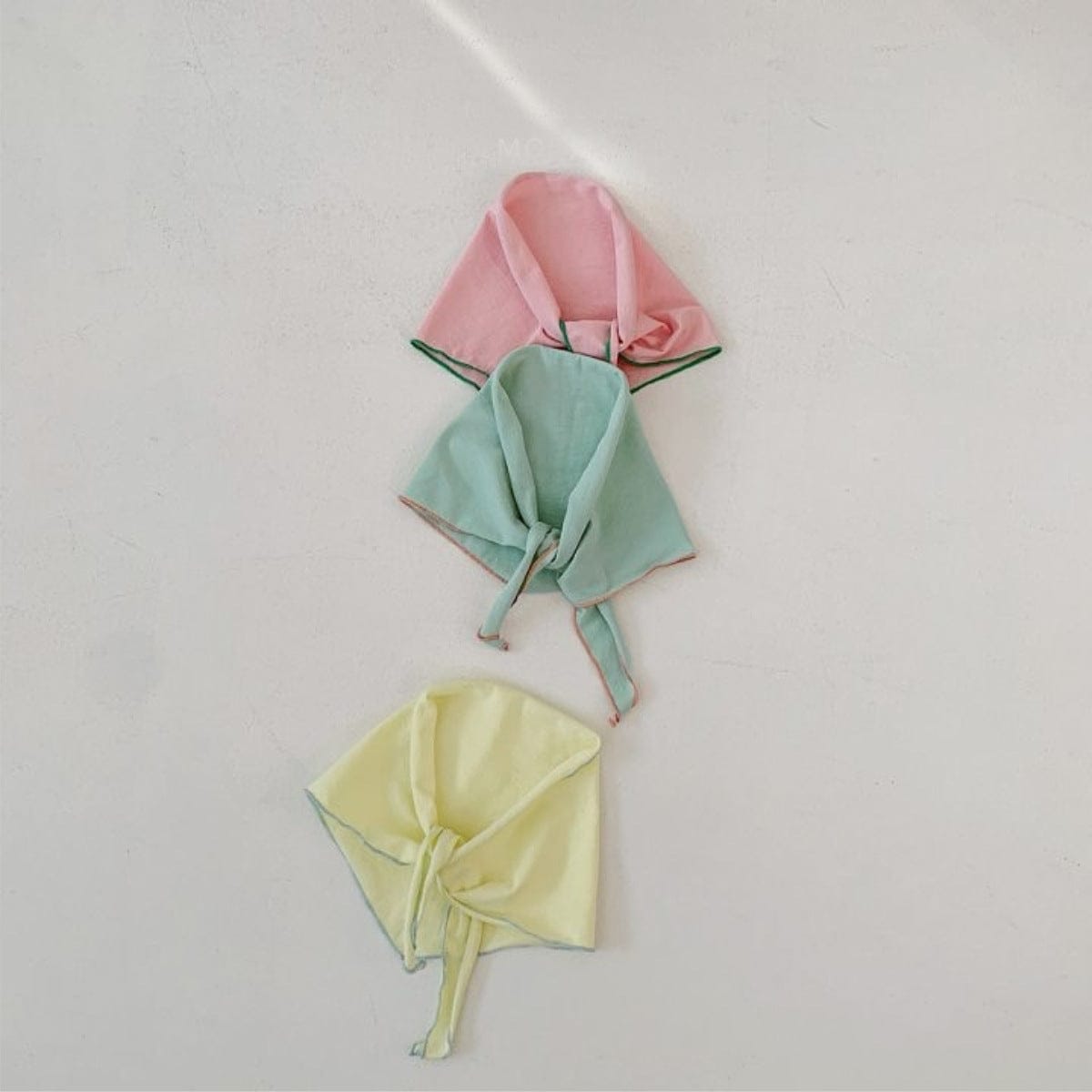 長袖ロンパース パステルカラーロンパース ショール付き バイカラー長袖コットンカバーオール【mh0010885】