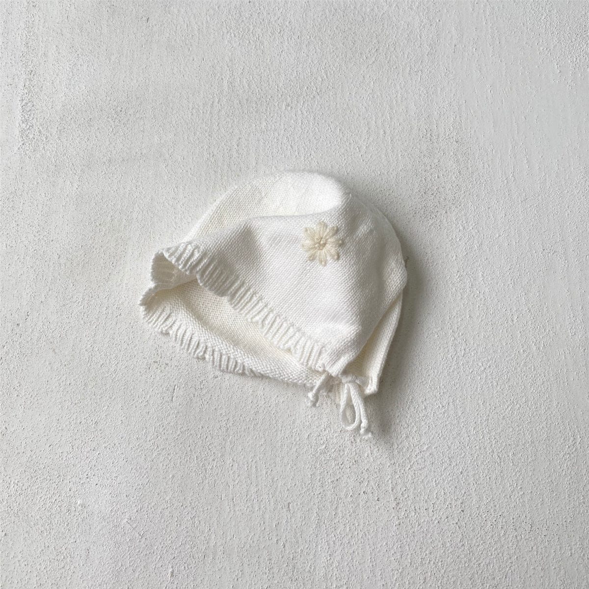 ニット・セーター ぷっくり刺繍フラワーニットトップス/ロンパース/ボンネット【mh0010898】