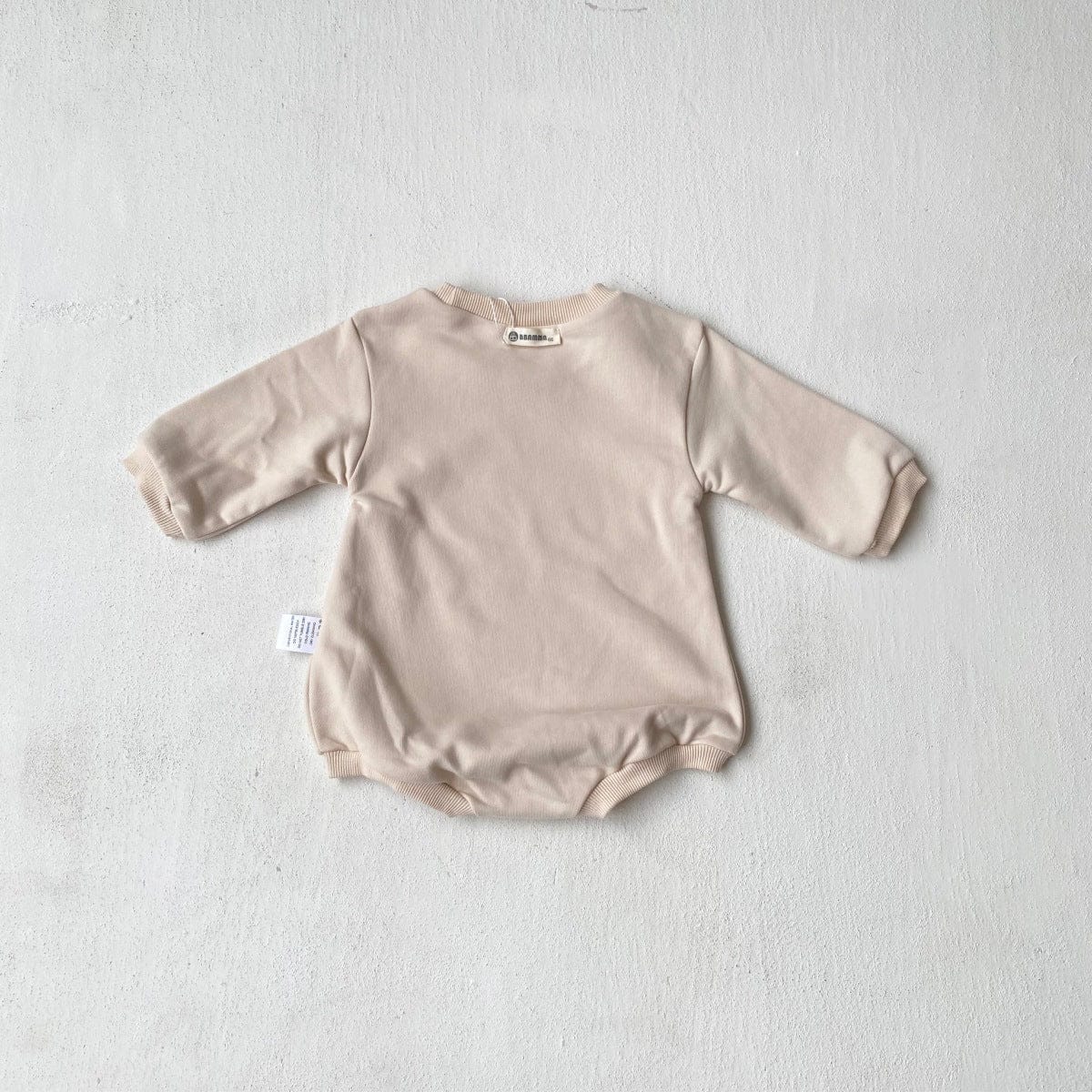 長袖ロンパース ベアくまプリントロンパース スウェット素材 長袖ボディスーツ【mh0010901】