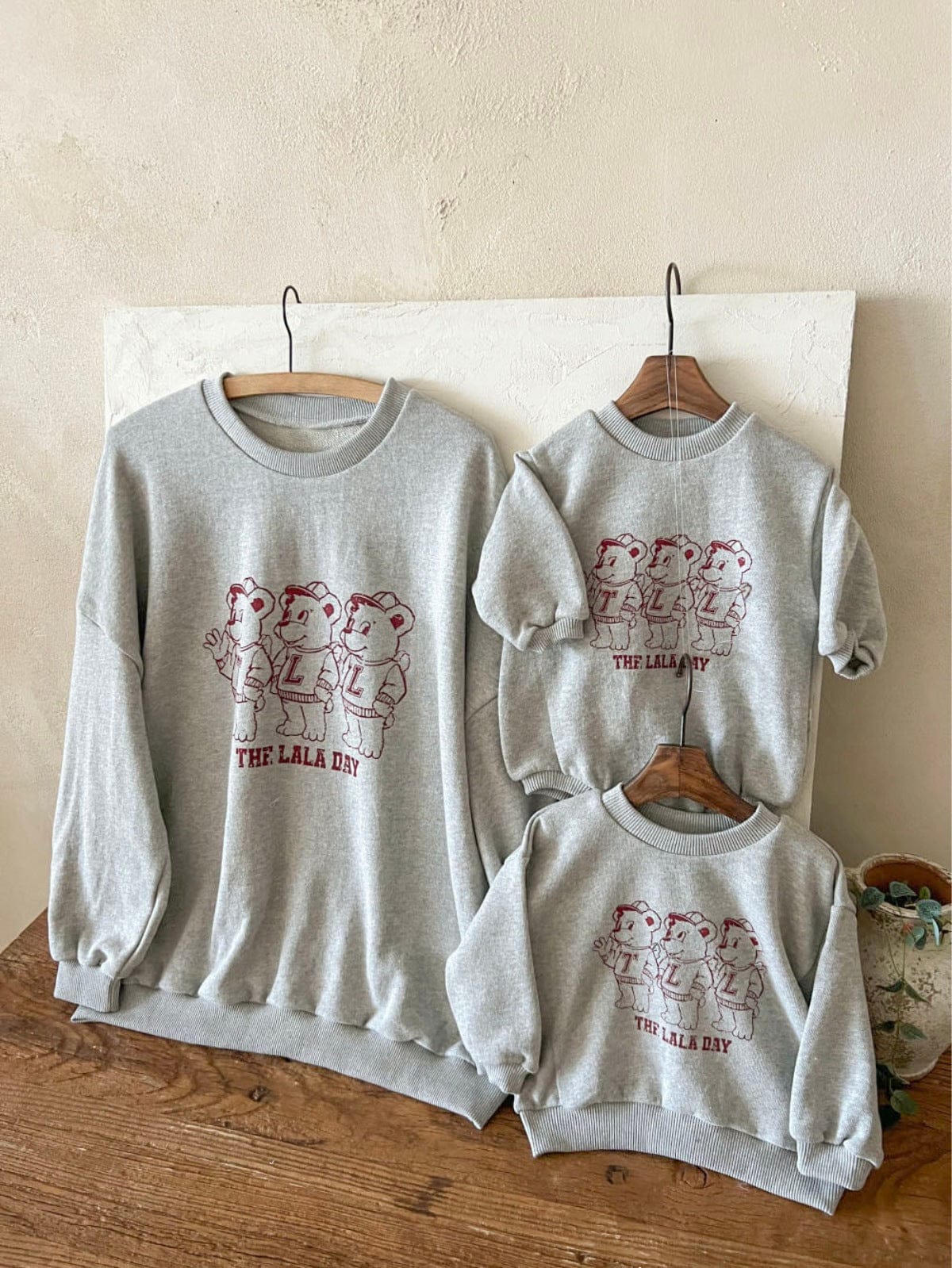 長袖ロンパース ベアくまプリントロンパース スウェット素材 長袖ボディスーツ【mh0010901】