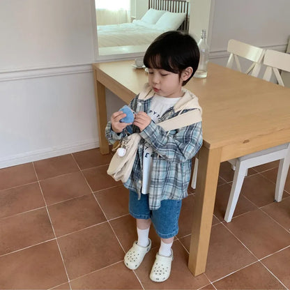 ショートコート・ジャケット・ジャンパー フード付きチェックシャツジャケット【mh0011112】