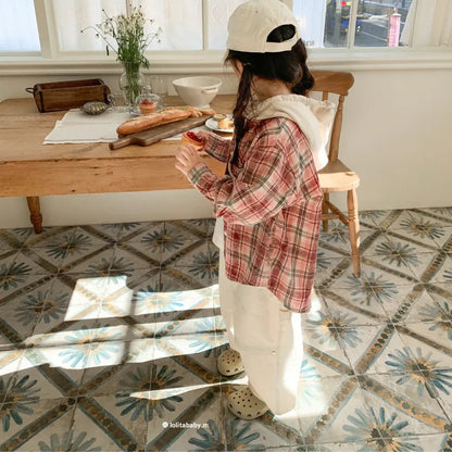 ショートコート・ジャケット・ジャンパー フード付きチェックシャツジャケット【mh0011112】