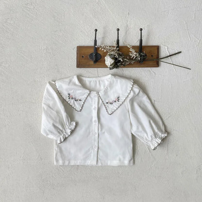 ノースリーブワンピース レトロチェック柄レースワンピース / 刺繍ビッグカラーブラウス【mh0011118】