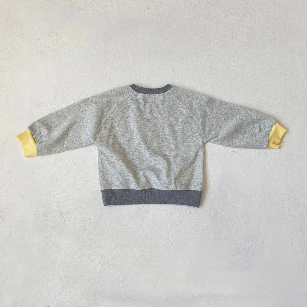 トレーナー・フーディ ロゴプリントパッチワークスウェットトレーナー【mh0011122】