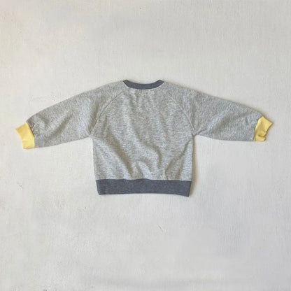 トレーナー・フーディ ロゴプリントパッチワークスウェットトレーナー【mh0011122】